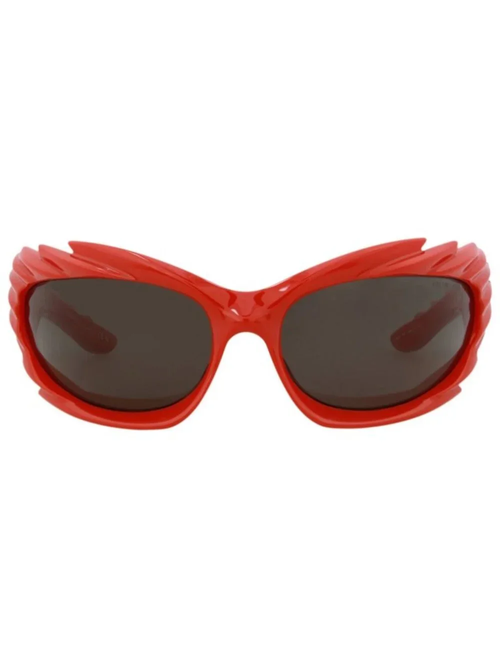 New Balenciaga Women's Sunglasses Shield Wrap Bio Injection Frame Unisex Red Red